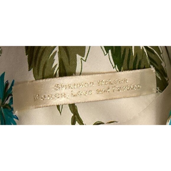 Vtg Shannon Mclean Silk dresses butterflies 3/4 sleeves pulled v-neck lined Size - Picture 14 of 14